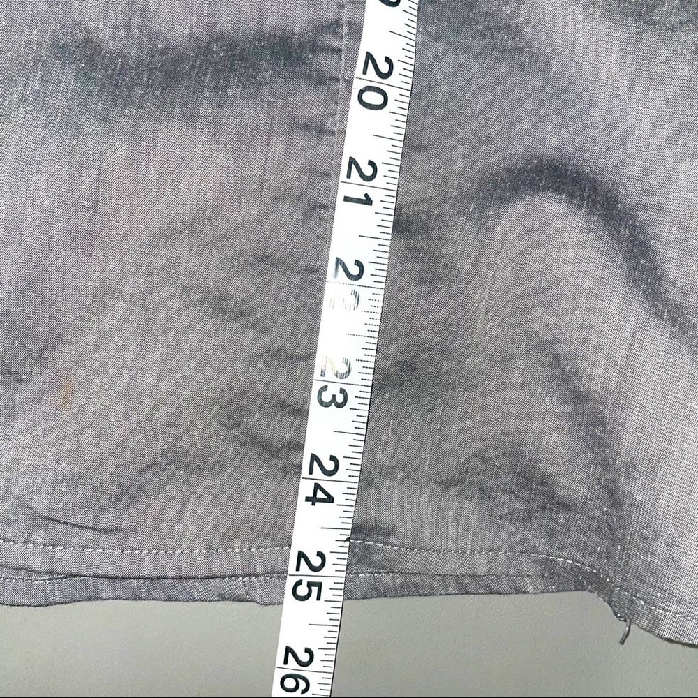 East 5th Collared Wrap Blouse – Gray, Size Medium - Picture 9 of 11